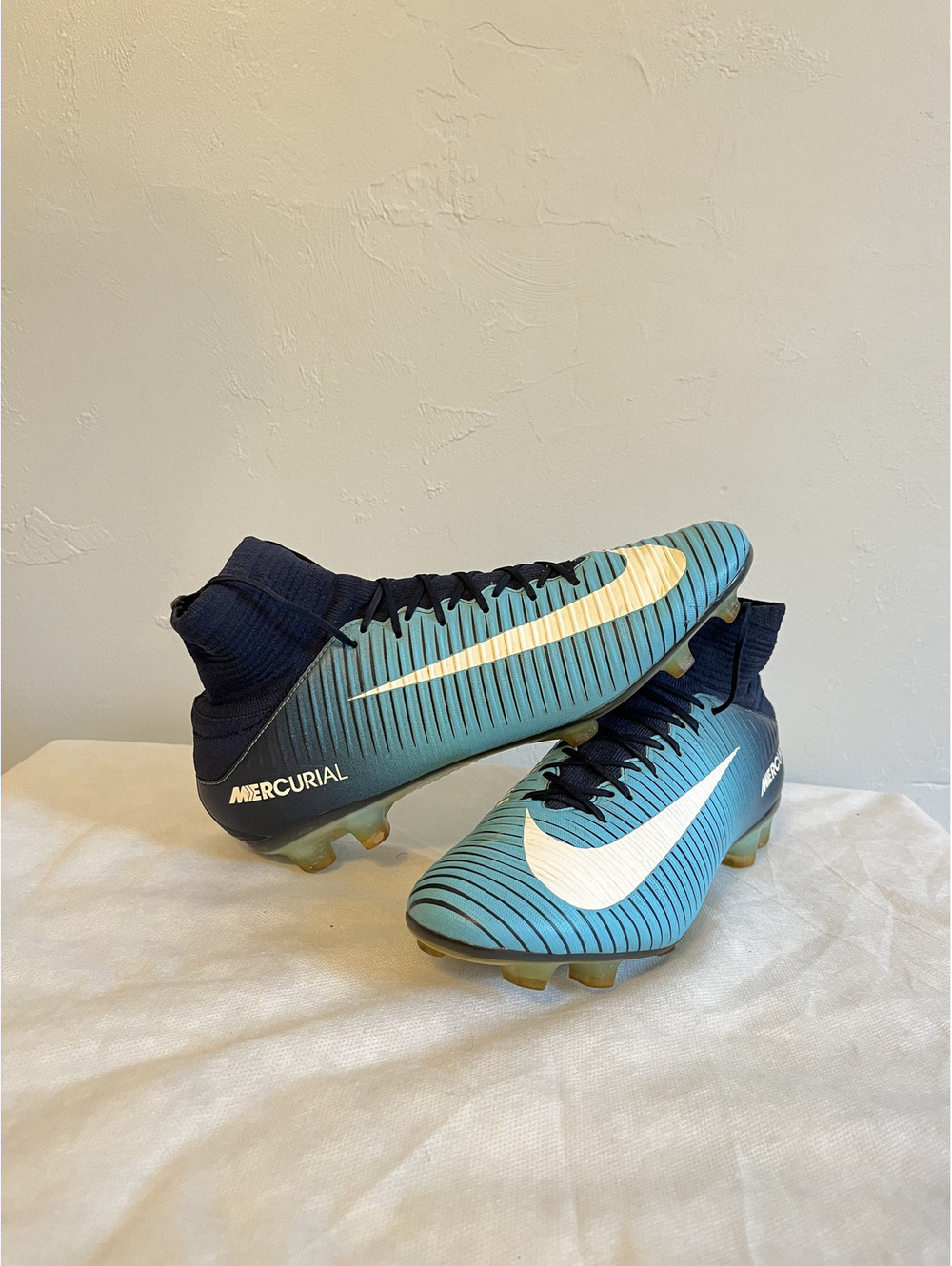 Nike Mercurial Veloce 3 blue/white/black Soccer Cleats US Size 8.5